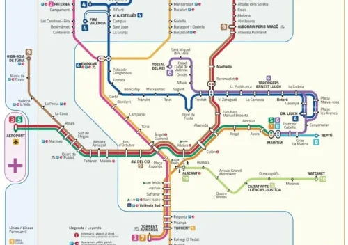 mapa metrovalencia plano linea metro horario